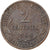 France, 2 Centimes, Daniel-Dupuis, 1904, Paris, Bronze, EF(40-45), Gadoury:107