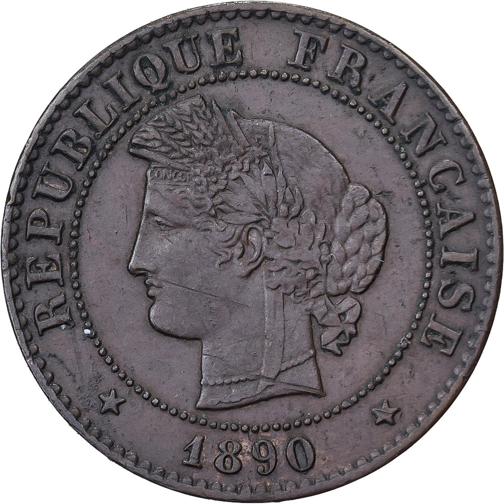 França, 1 Centime, Cérès, 1890, Paris, Bronze, AU(50-53), Gadoury:88