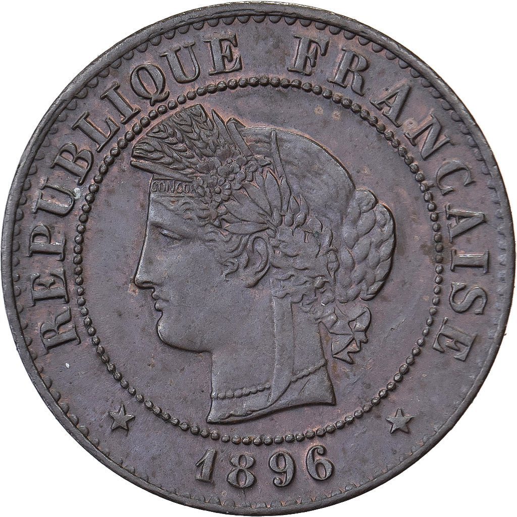 France, 1 Centime, Cérès, 1896, Paris, Bronze, MS(60-62), Gadoury:88