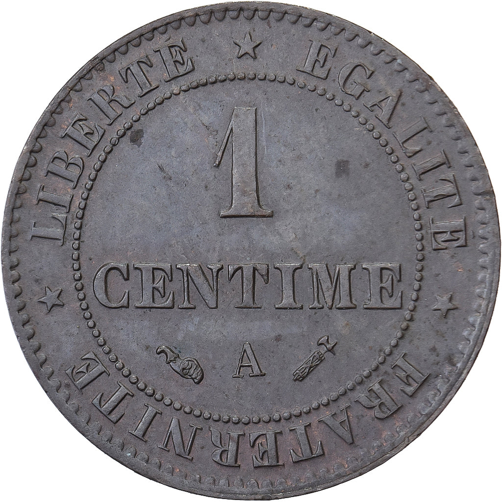 France, 1 Centime, Cérès, 1896, Paris, Bronze, MS(60-62), Gadoury:88