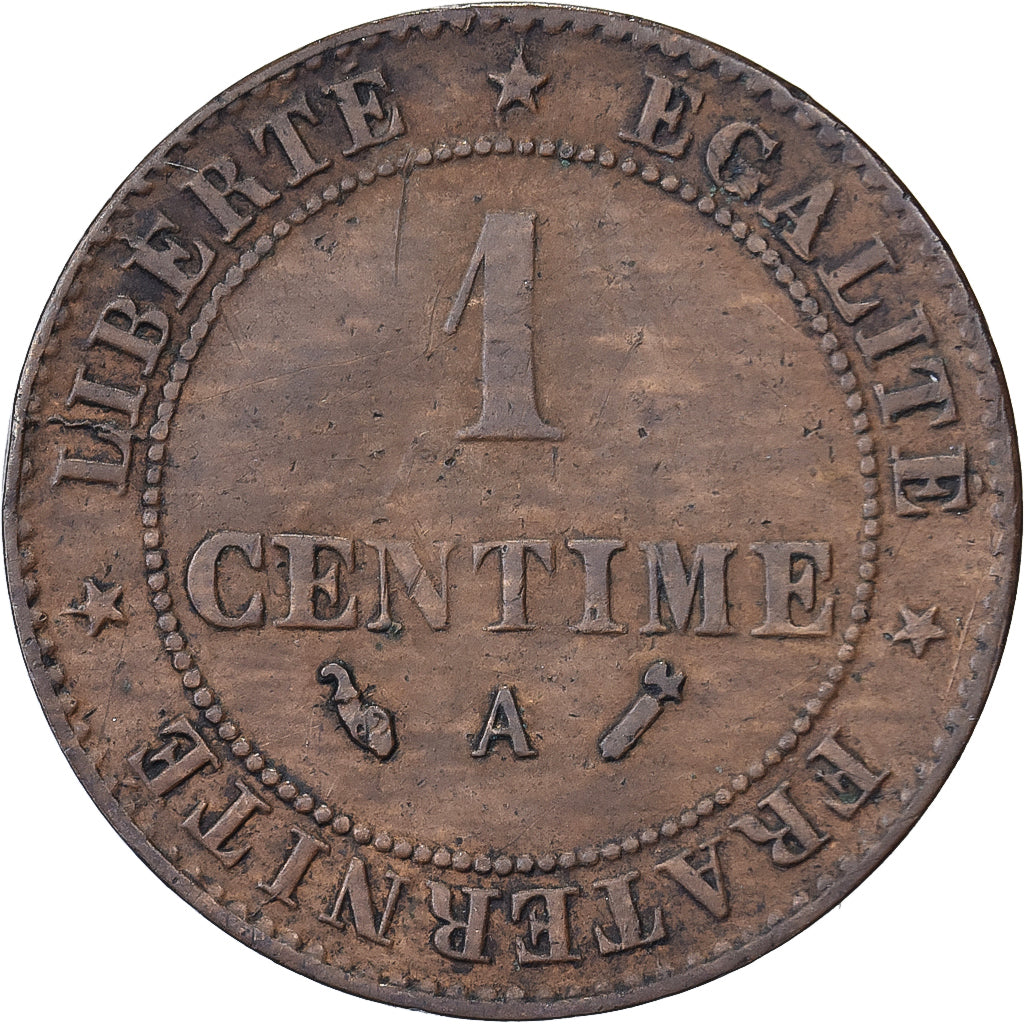 Francia, 1 Centime, Cérès, 1885, Paris, Bronce, MBC, Gadoury:88