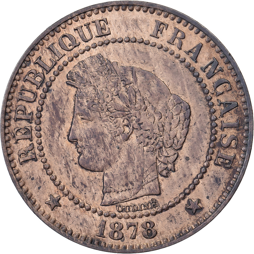 Francia, 2 Centimes, Cérès, 1878, Paris, Bronce, SC, Gadoury:105