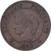 Frankrijk, 2 Centimes, Cérès, 1884, Paris, Bronzen, ZF+, Gadoury:105