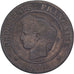 França, 5 Centimes, Cérès, 1878, Bordeaux, Bronze, F(12-15), Gadoury:157a