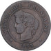 France, 5 Centimes, Cérès, 1883, Paris, Bronze, B+, Gadoury:157a