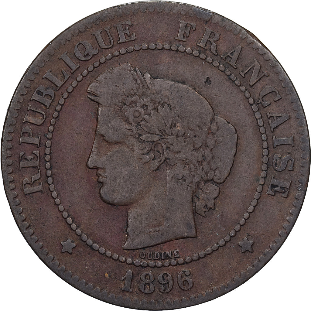 France, 5 Centimes, Cérès, 1896, Paris, Bronze, TB, Gadoury:157a