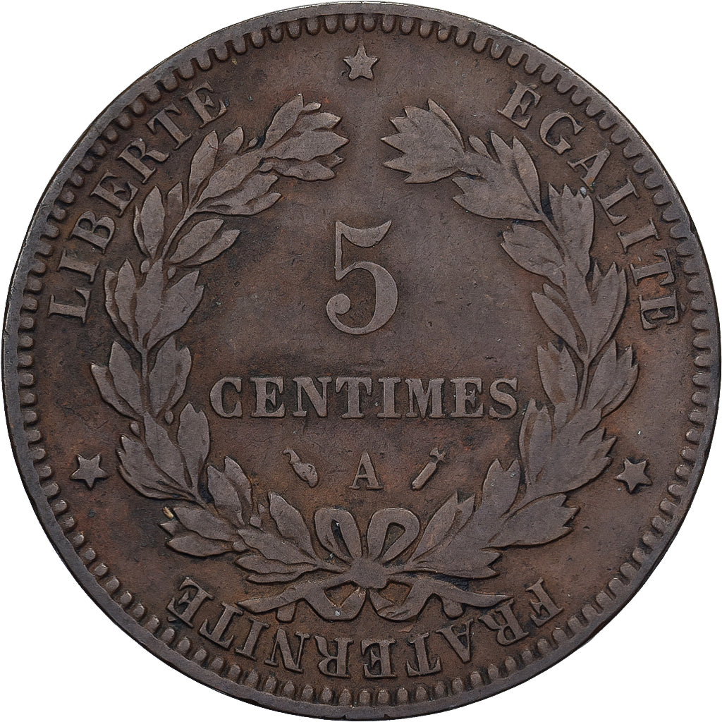France, 5 Centimes, Cérès, 1896, Paris, Bronze, TB, Gadoury:157a