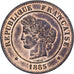 França, 5 Centimes, Cérès, 1885, Paris, Bronze, MS(60-62), Gadoury:157a