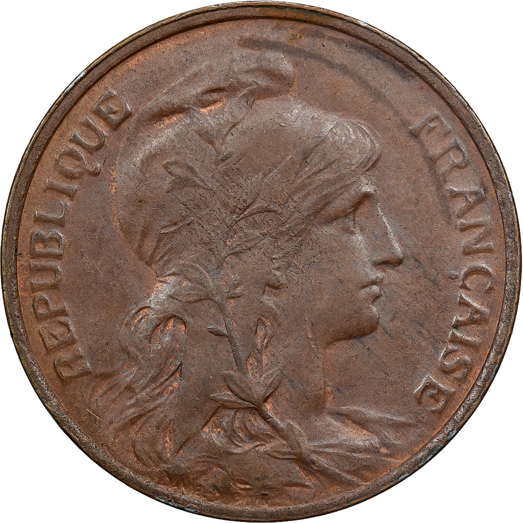 Frankrijk, 5 Centimes, Daniel-Dupuis, 1915, Paris, Bronzen, ZF, Gadoury:165