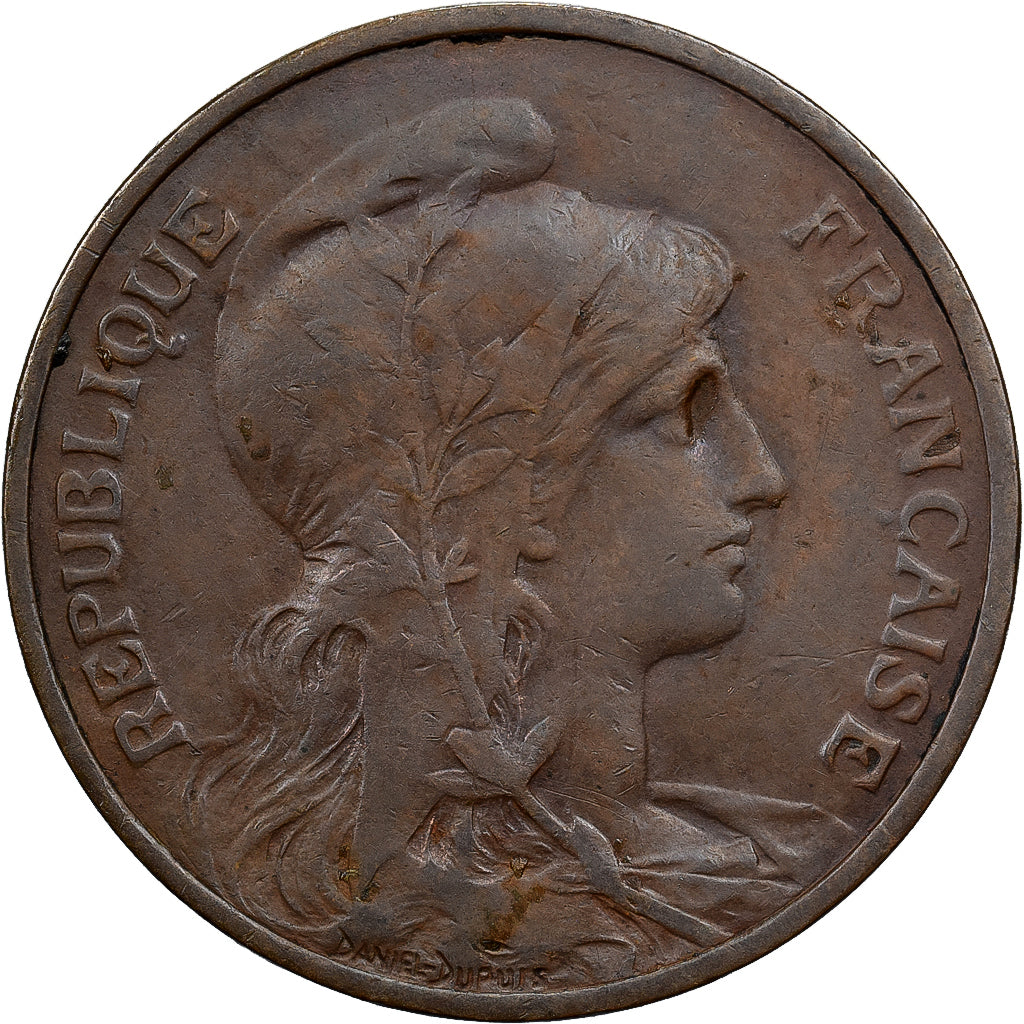 Frankreich, 5 Centimes, Daniel-Dupuis, 1913, Paris, Bronze, SS, Gadoury:165