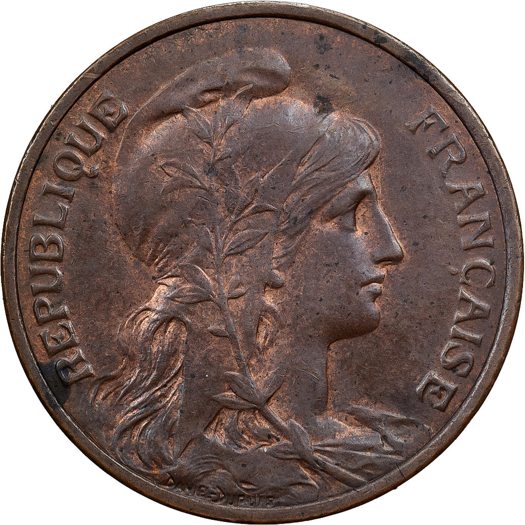 Francia, 5 Centimes, Daniel-Dupuis, 1916, Paris, Bronzo, BB+, Gadoury:165