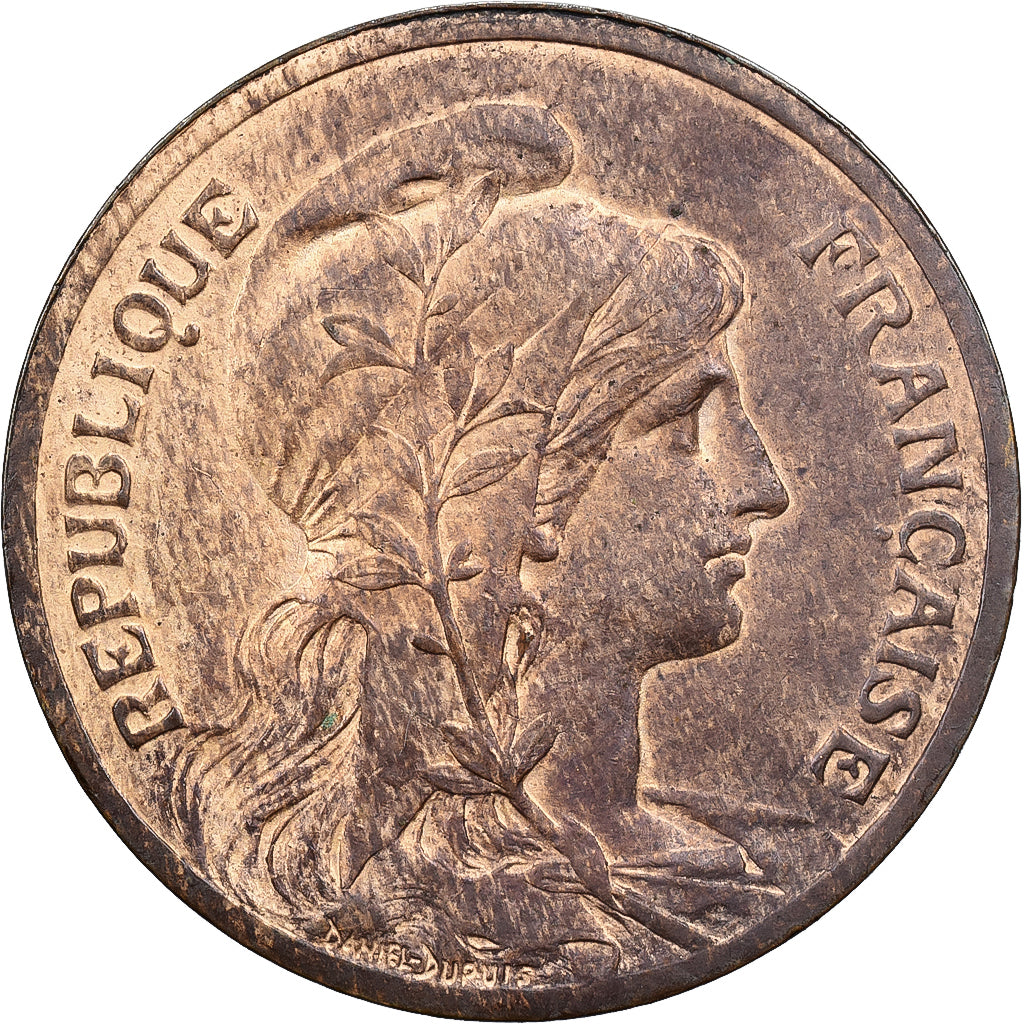 Francja, 5 Centimes, Daniel-Dupuis, 1899, Paris, Brązowy, AU(55-58)