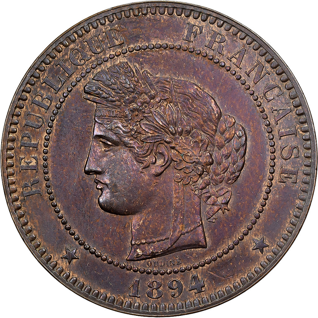 France, 10 Centimes, Cérès, 1894, Paris, Bronze, SUP+, Gadoury:265a