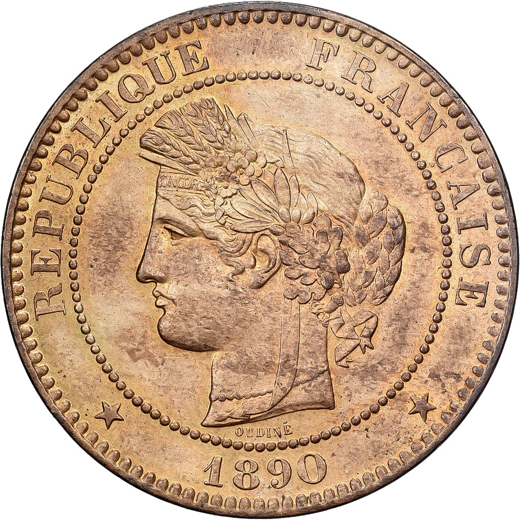 France, 10 Centimes, Cérès, 1890, Paris, Bronze, SPL, Gadoury:265a