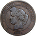 França, 10 Centimes, Cérès, 1884, Paris, Bronze, F(12-15), Gadoury:265a