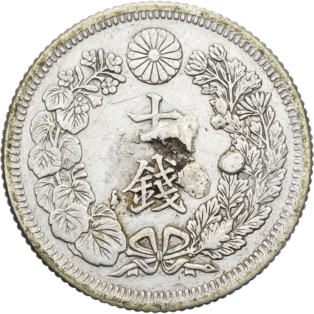 Giappone, Yoshihito, 10 Sen, Taishō Era, Yr. 3 (1914), Argento, BB+