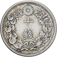 Japan, Yoshihito, 10 Sen, Taishō Era, Yr. 2 (1913), Silver, AU(50-53)