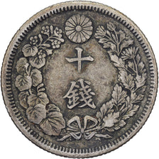 Japan, Yoshihito, 10 Sen, Taishō Era, Yr. 2 (1913), Silber, SS+