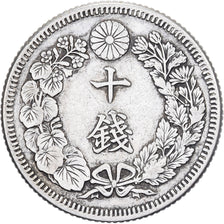 Japan, Yoshihito, 10 Sen, Taishō Era, Yr. 2 (1913), Silver, EF(40-45)