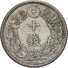 Giappone, Yoshihito, 10 Sen, Taishō Era, Yr. 5 (1916), Argento, BB+