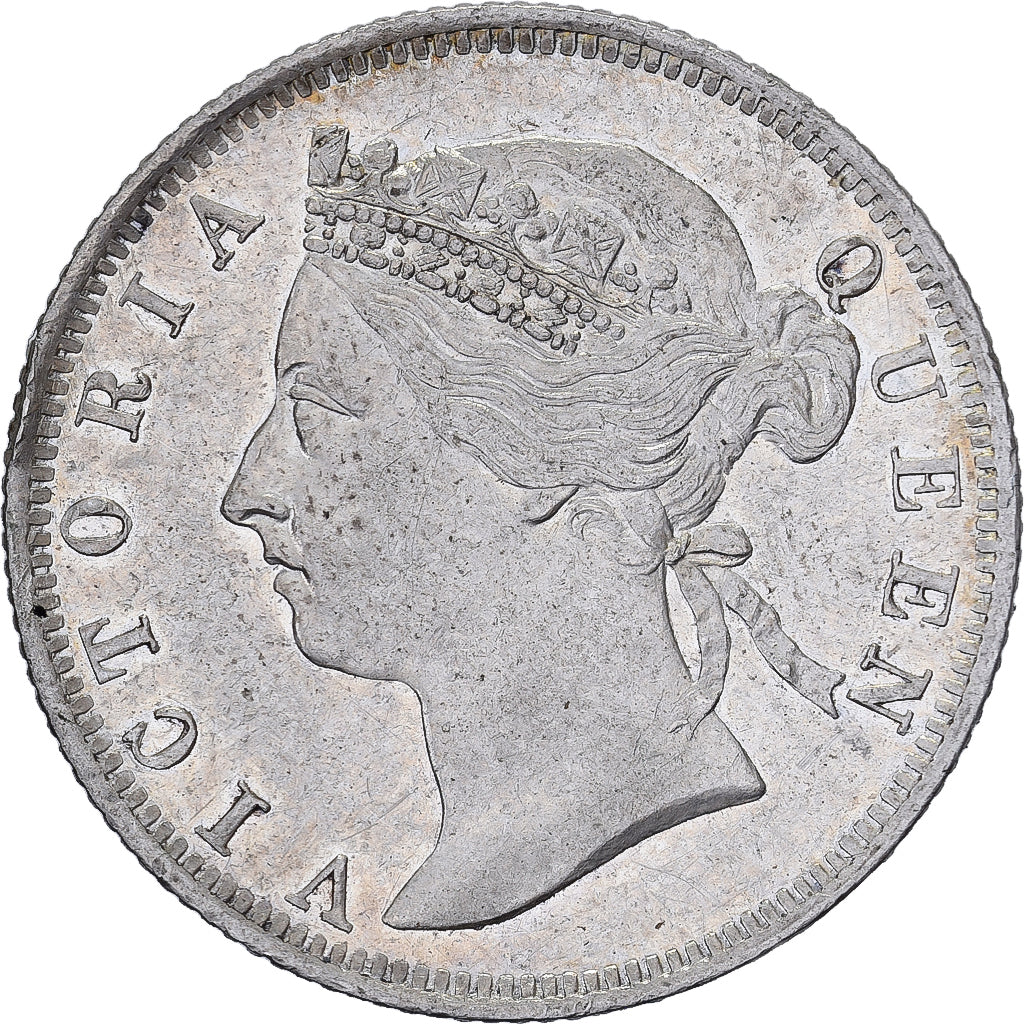 Straits Settlements, Victoria, 20 Cents, 1900, London, Silver, AU(55-58)