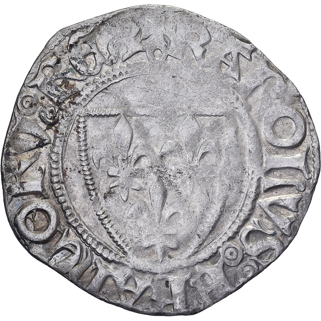 Frankreich, Charles VI, Blanc Guénar, 1380-1422, Paris, Billon, S+