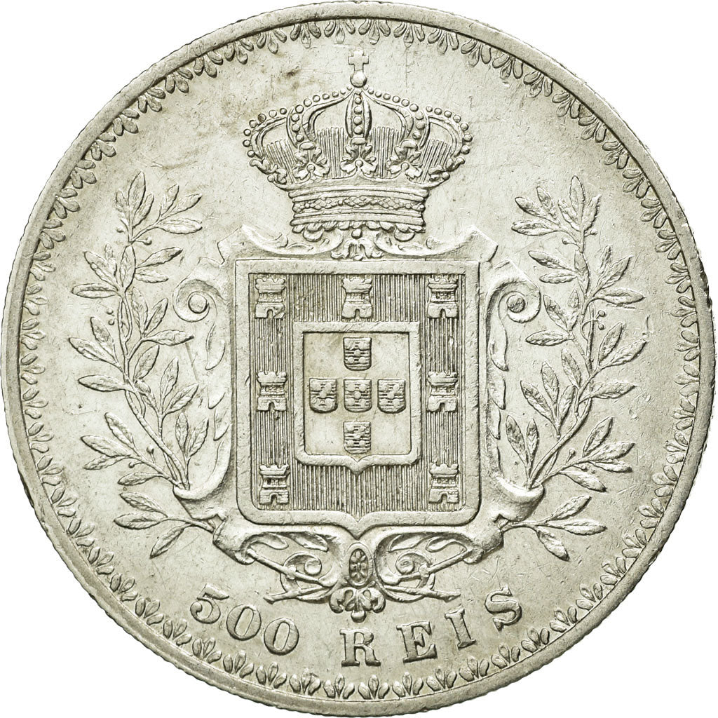 Munten, Portugal, Carlos I, 500 Reis, 1899, ZF+, Zilver, KM:535