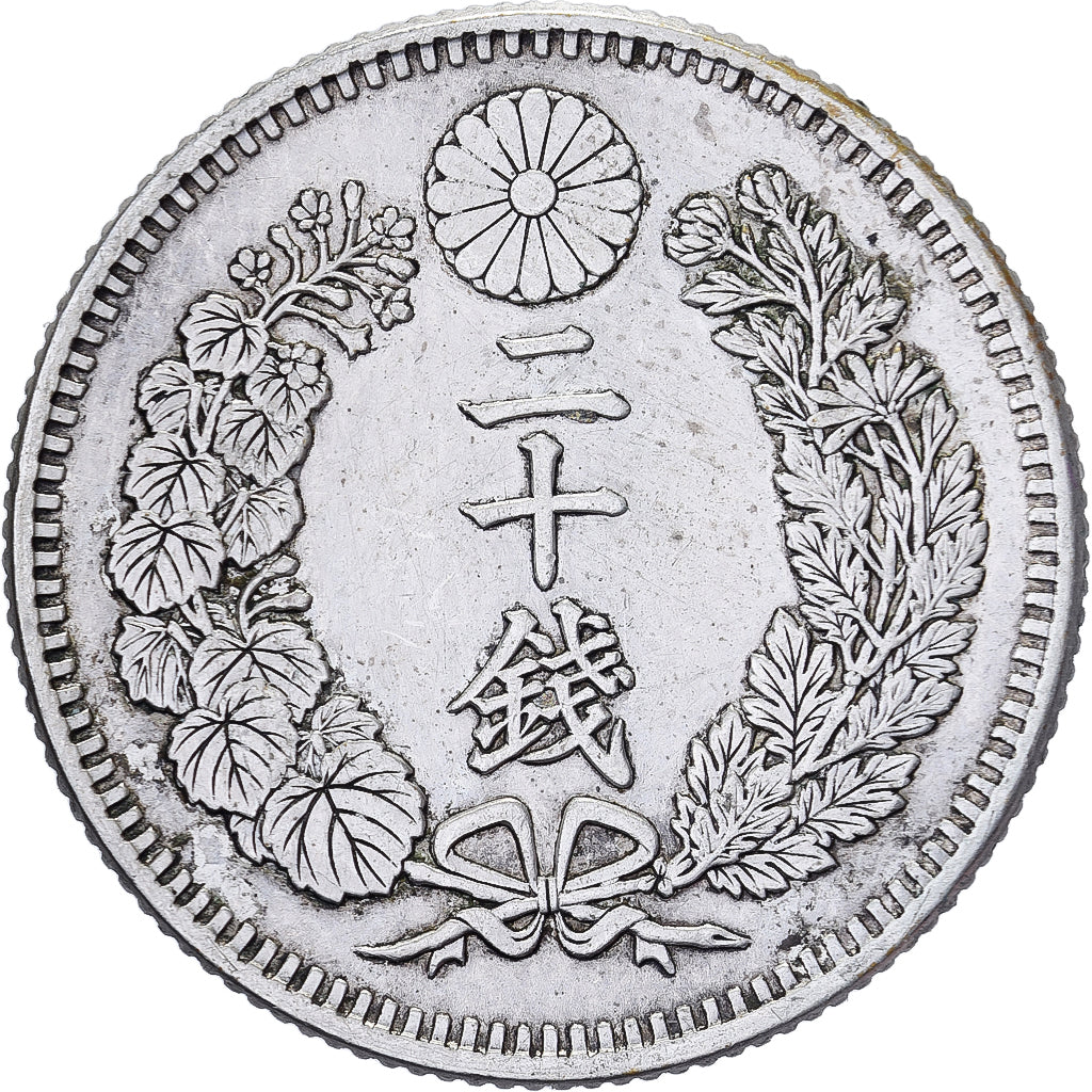 Japan, Mutsuhito, 20 Sen, Meiji Era, Yr. 30 (1897), Silver, EF(40-45)