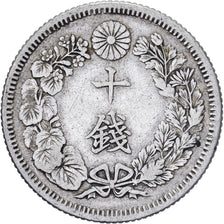 Japan, Yoshihito, 10 Sen, Taishō Era, Yr. 2 (1913), Silver, EF(40-45)