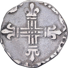 Francia, Henri IV, 1/8 écu de Navarre, Uncertain date, Saint-Palais, Plata, BC+