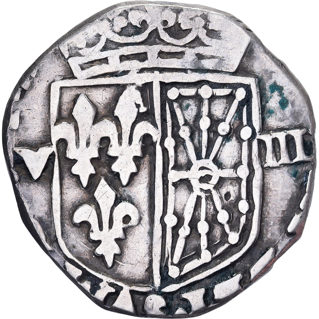 France, Henri IV, 1/8 écu de Navarre, Date incertaine, Saint-Palais, Argent, TB