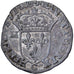 Francia, Henri III, Douzain aux deux H, 1588, Saint-Lô, Vellón, MBC+