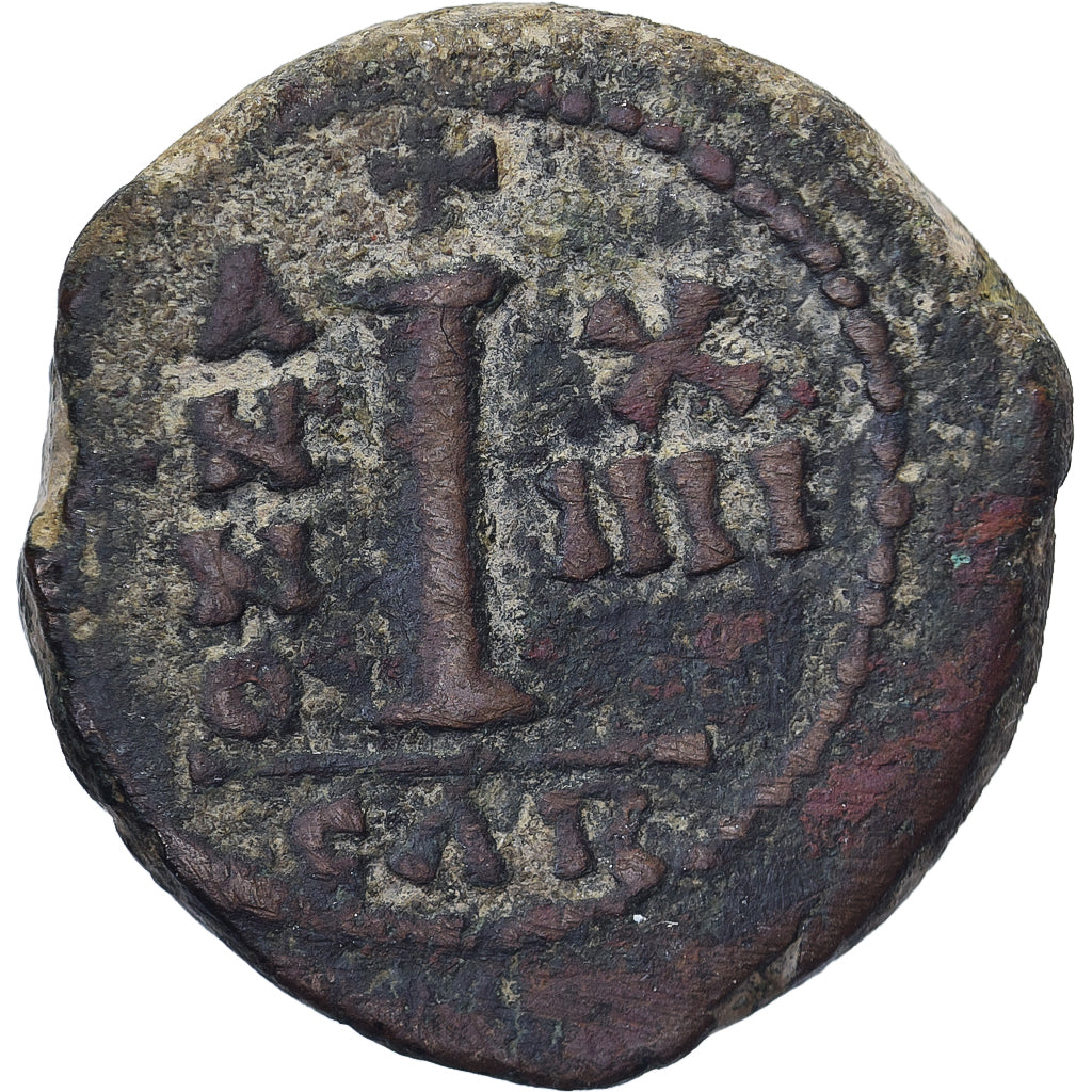 Justinian I, Decanummium, 540-541, Carthage, Bronze, VF(30-35), Sear:269