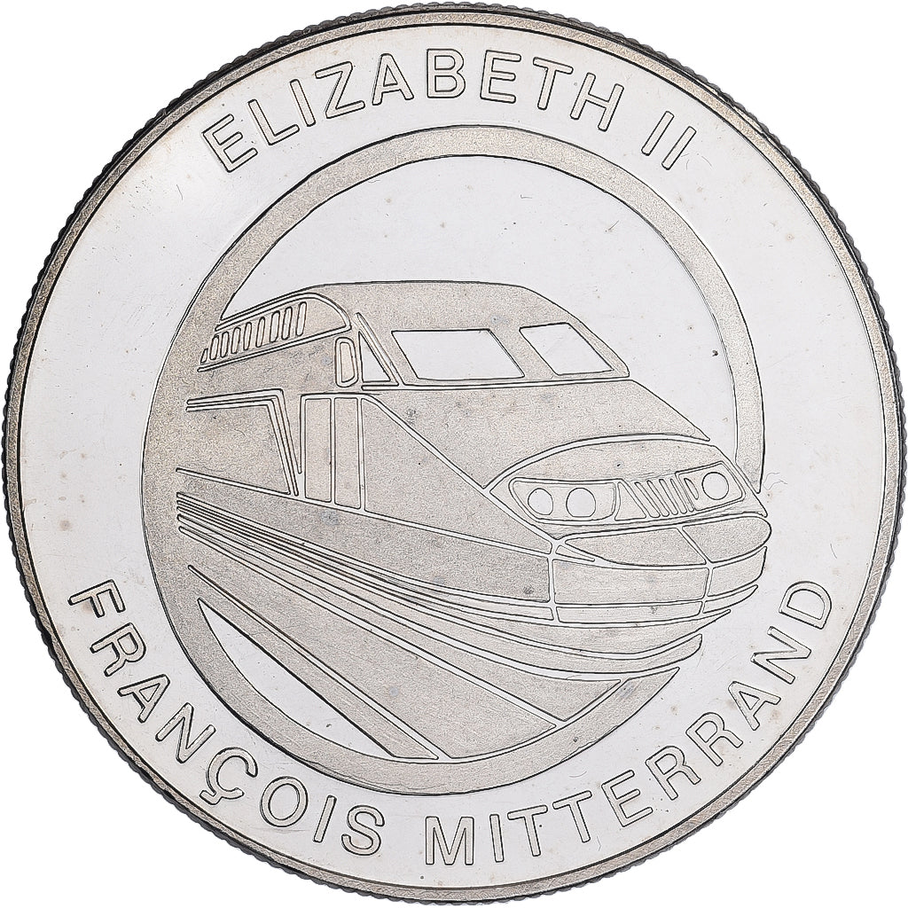 France, Medal, Tunnel sous la Manche - Elizabeth II, Mitterrand, 1994