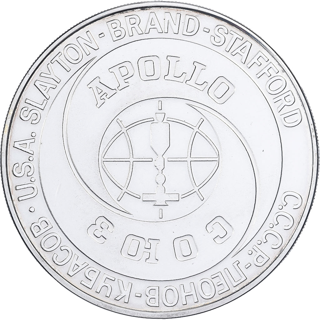 United States, Medal, Apollo-Soyouz, 1975, Silver, MS(63)