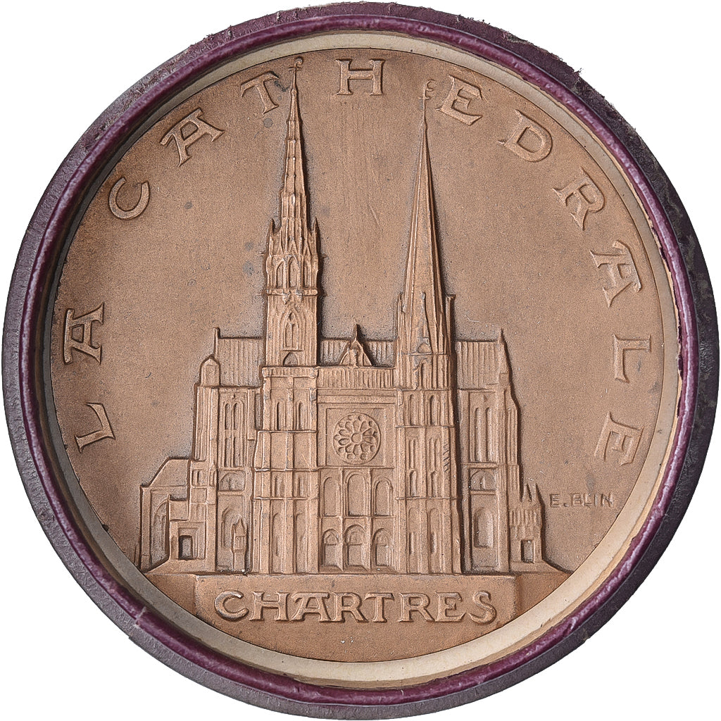 Frankrijk, Medaille, Cathédrale de Chartres, Bronzen, Blin, UNC-