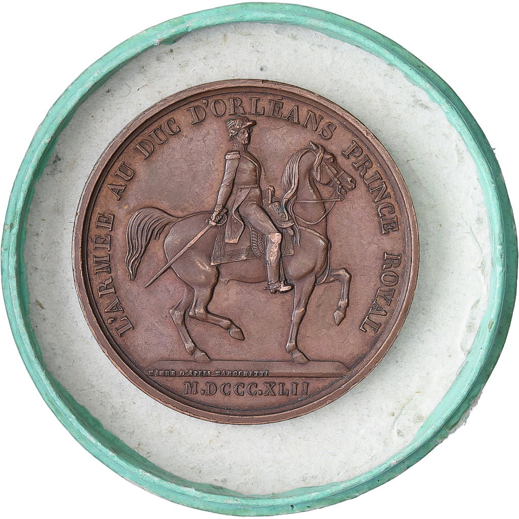 Frankreich, Medaille, Louis Philippe Ier, l'Armée au Duc d'Orléans, 1842