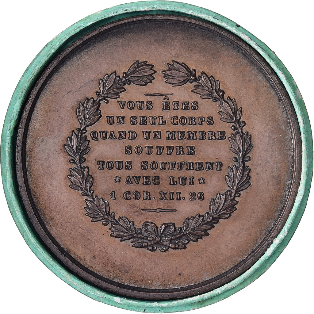 Francia, medaglia, Société Protestante de Prévoyance de Paris, 1875, Rame