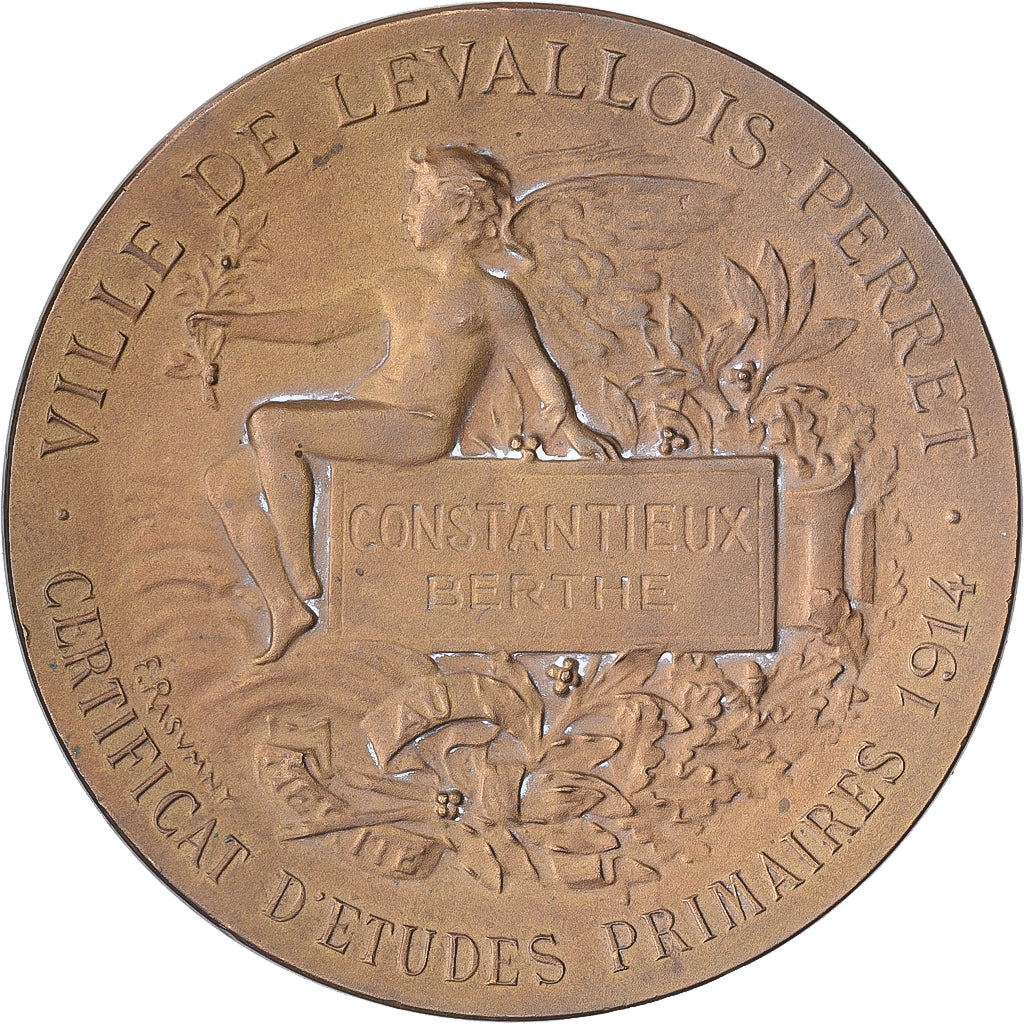 Francia, medaglia, Ville de Levallois-Perret, Certificat d'Études Primaires