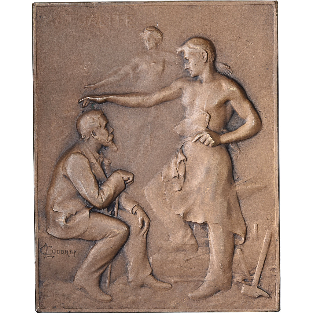 Francia, Plaquette, Mutualité, Bronzo, Coudray, SPL