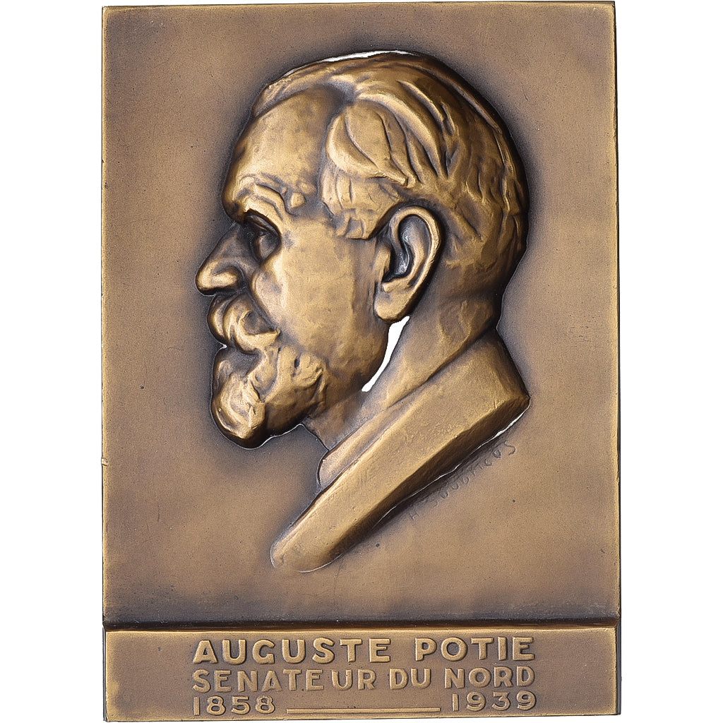 Francia, Plaquette, Auguste Potié, Sénateur du Nord, Bronzo, SPL