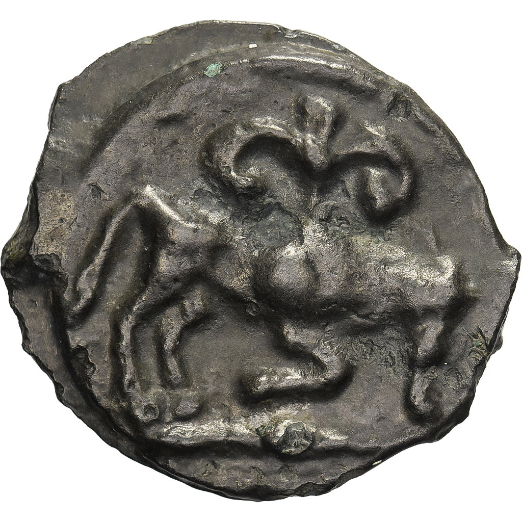 High and Middle Seine, Potin au taureau et au lys, 2nd-1st century BC, Potin