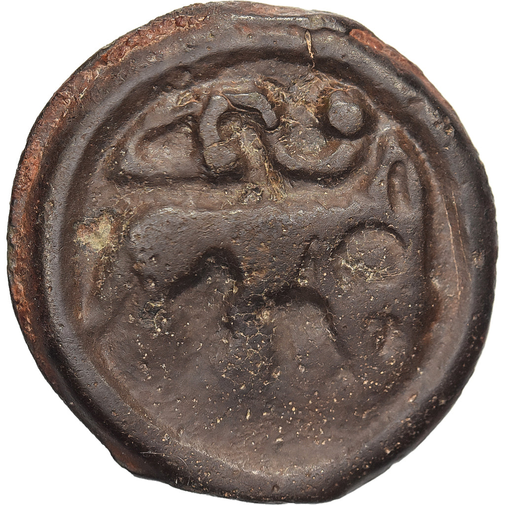 Rèmes, Potin au guerrier courant, 2nd-1st century BC, Potin, TTB