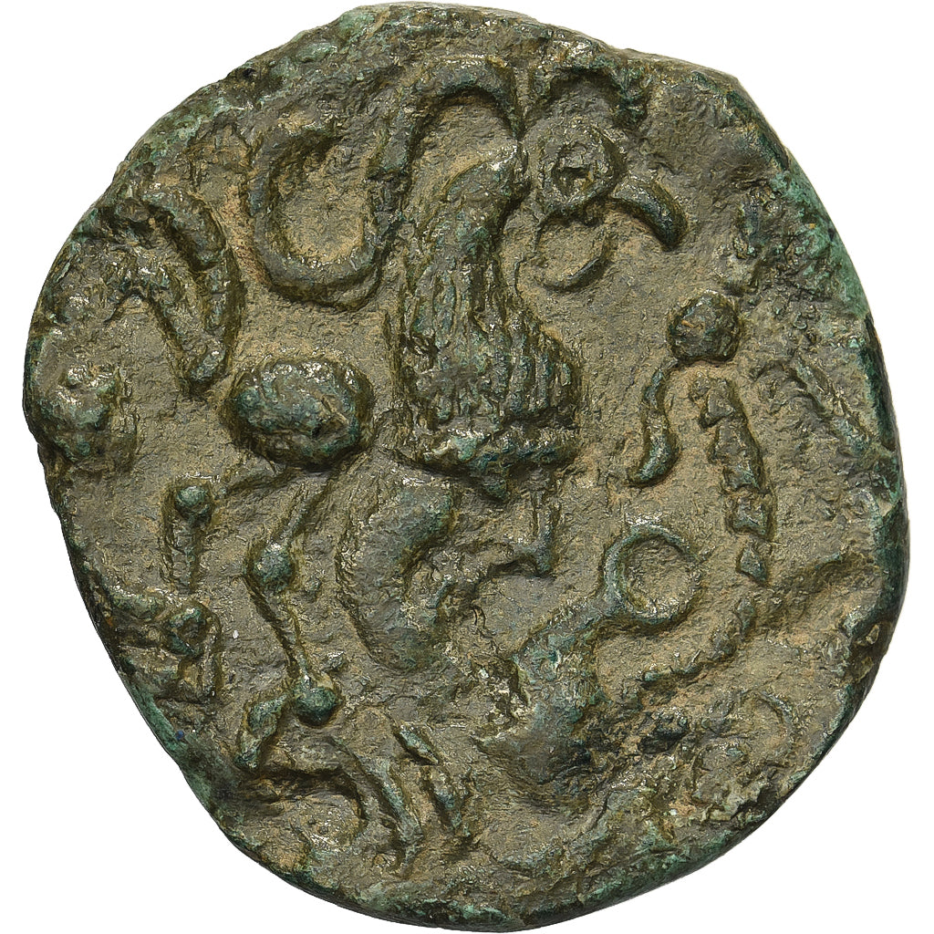 Bellovaci, Bronze au coq, ca. 60-20 BC, Bronzo, BB+, Delestrée:516