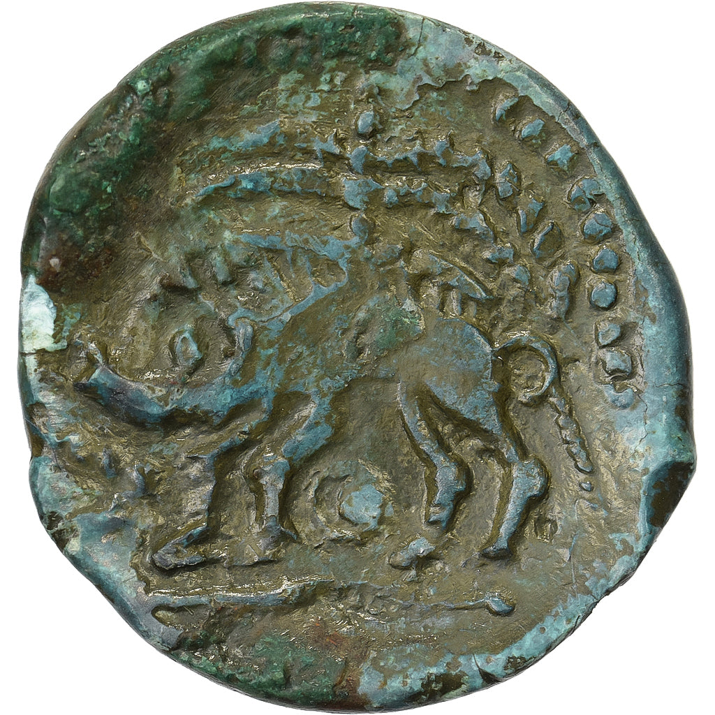 Aulerci Eburovices, Bronze au sanglier enseigne, ca. 60-20 BC, Bronzo, BB+