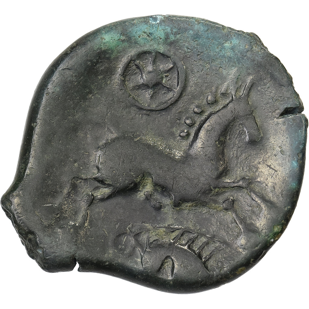 Aulerci Eburovices, Bronze au Cheval et au Sanglier, ca. 60-20 BC, Bronzo, BB