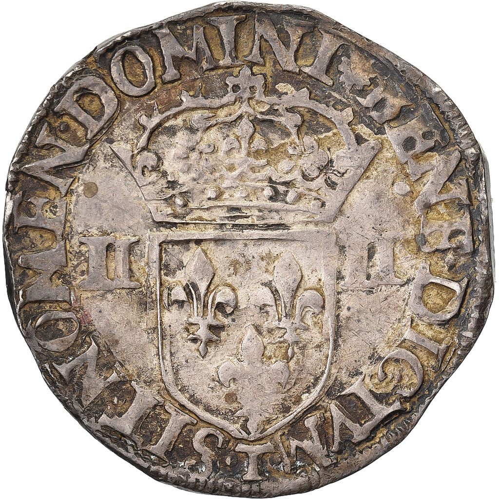 Francia, Charles X, 1/4 Ecu, 1590, Nantes, Argento, BB, Gadoury:521