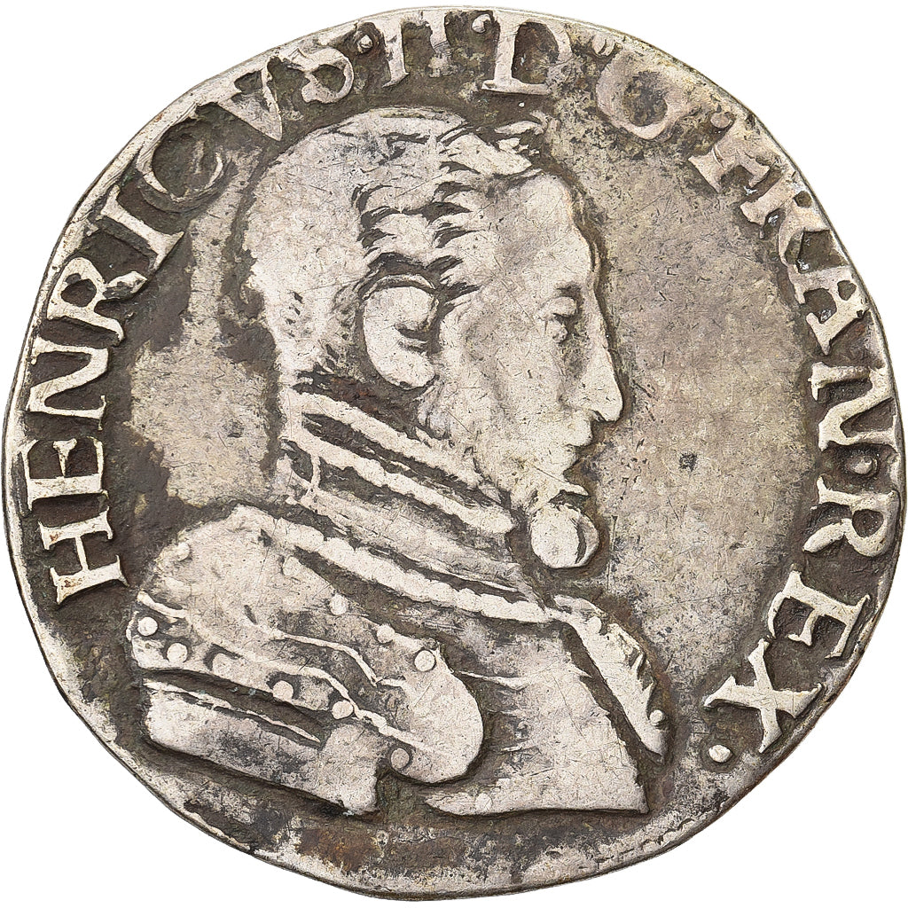 Frankrijk, Henri II, Teston, 1554, Poitiers, Zilver, FR+, Gadoury:373a