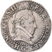 Francia, Henri III, Demi Franc, 1587, Poitiers, Plata, BC+, Gadoury:487