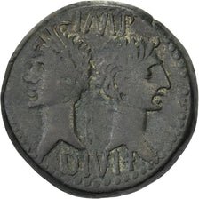 Gaul, Augustus & Agrippa, Dupondius, 27 BC-AD 14, Nemausus, Brązowy, VF(30-35)